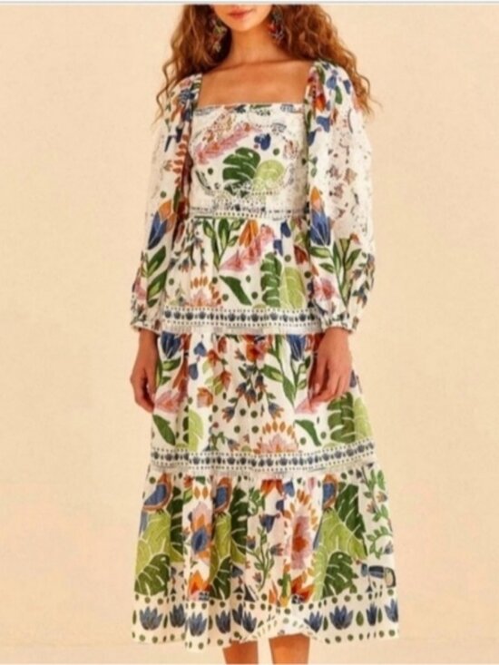 FARM Rio Dresses & Skirts - Farm Rio Summer Garden Mididress